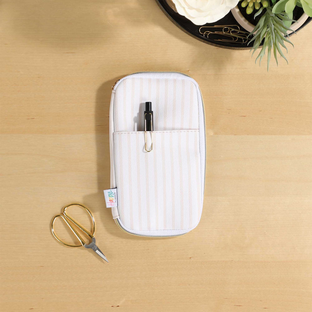 Happy Planner MINI Peachy Stripes Accessory Zip Pouch