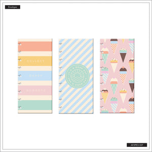 Happy Planner Boardwalk Ice Cream Envelopes - 3 Pack