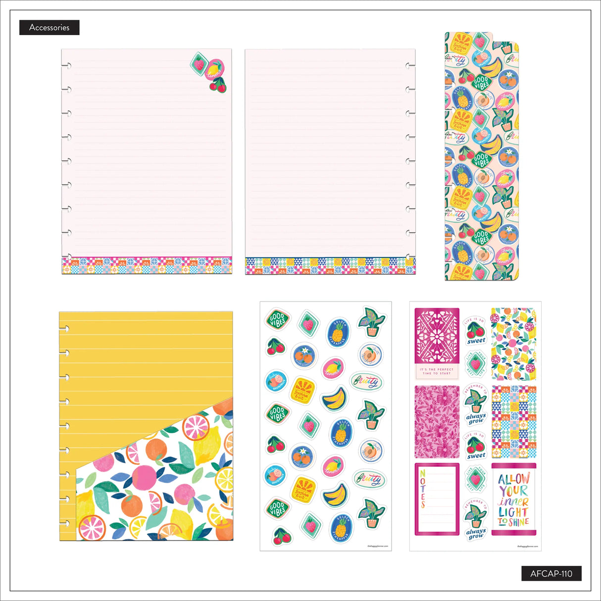 Happy Planner Sunshine Splash Classic Accessory Pack