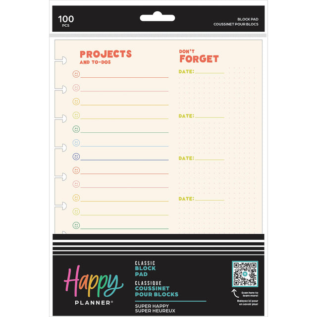 Happy Planner SuperHappy Classic Block Pad