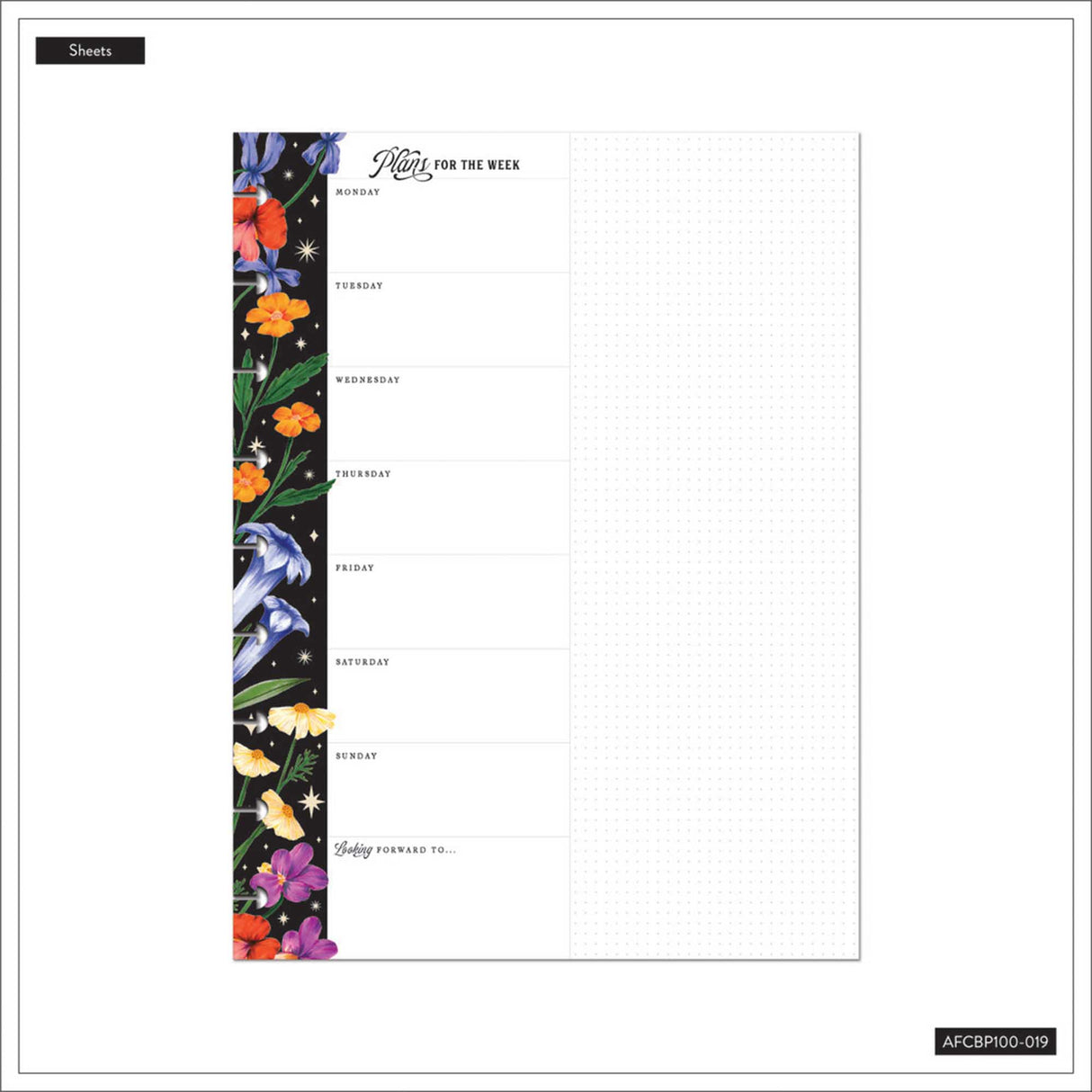 Happy Planner Grounded Magic CLASSIC Block Pad - Dot Grid + Weekly