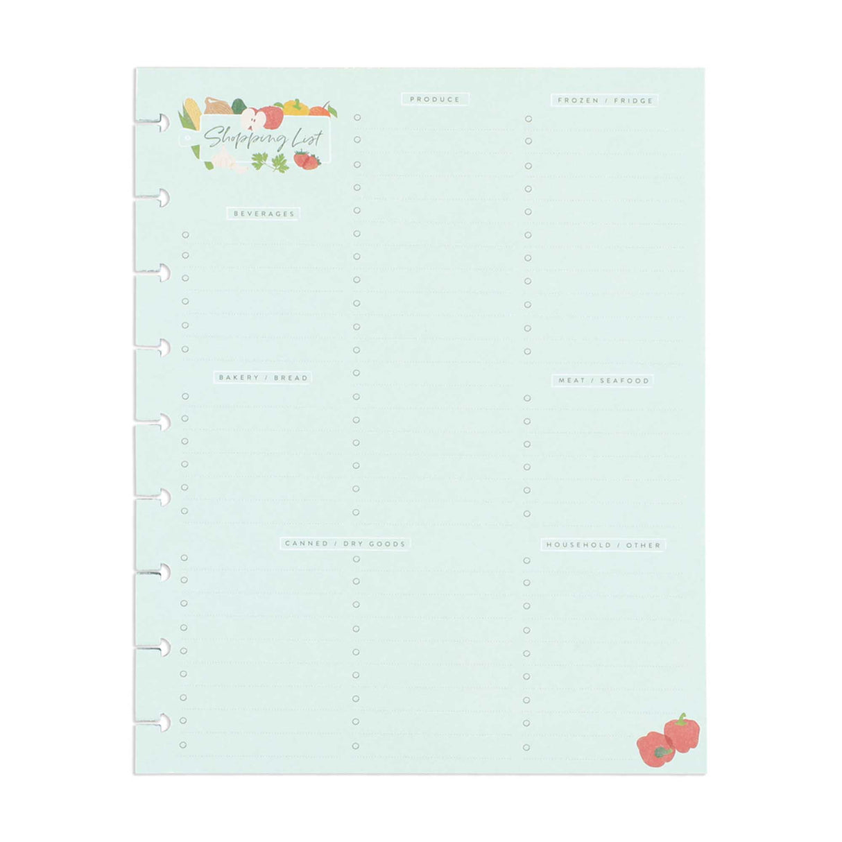 Happy Planner Cooking 101 Classic Block Pad - Checklist Lined