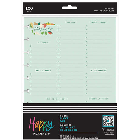Happy Planner Cooking 101 Classic Block Pad