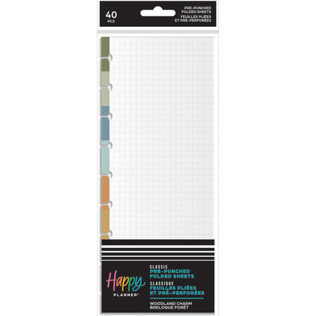 Happy Planner Woodland Charm CLASSIC Folded Fill Paper