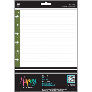 Happy Planner Woodland Seasons Christmas CLASSIC Fill Paper
