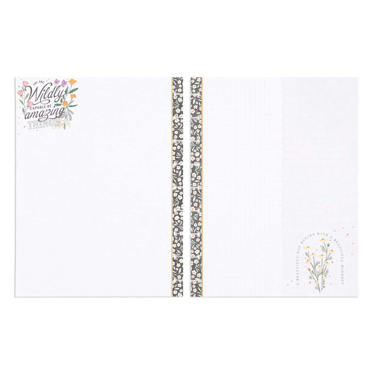 Happy Planner Moody Blooms CLASSIC Fill Paper - Lined + Grid