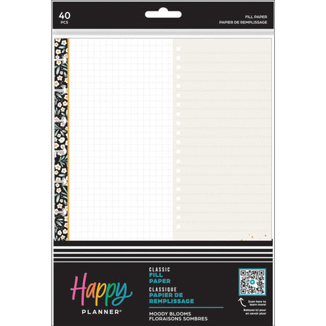 Happy Planner Moody Blooms CLASSIC Fill Paper