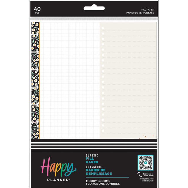 Happy Planner Moody Blooms CLASSIC Fill Paper