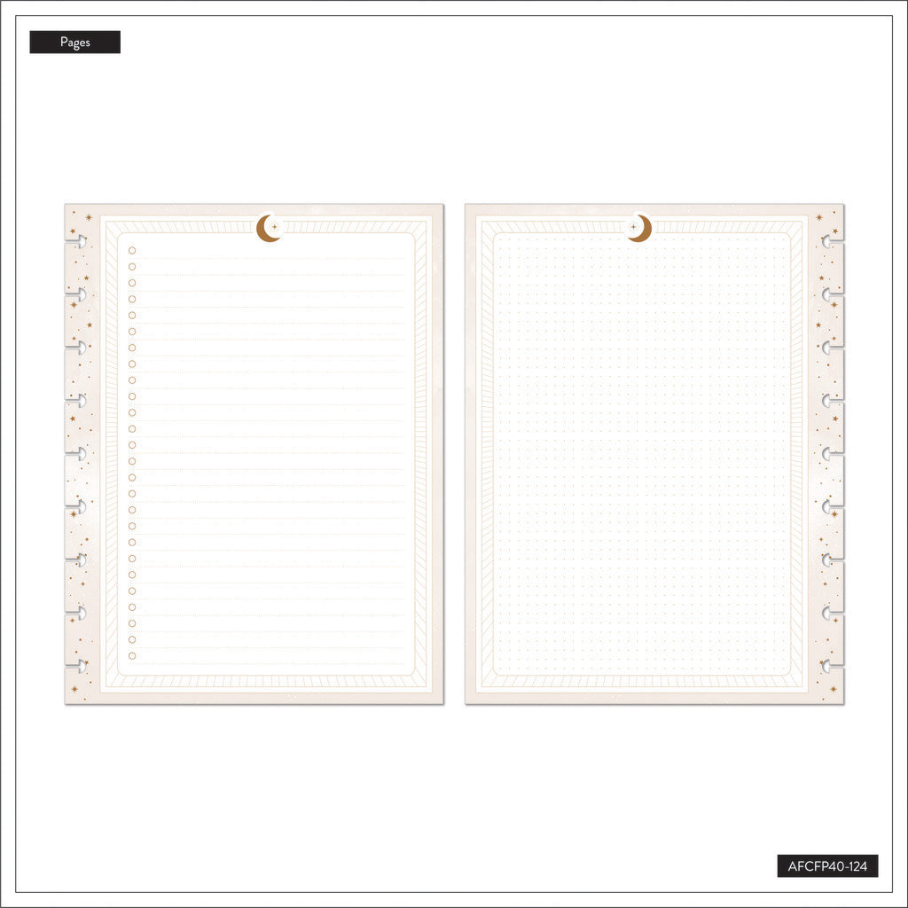 Happy Planner Sophisticated Stargazer Classic Fill Paper - Dot Grid + Checklist