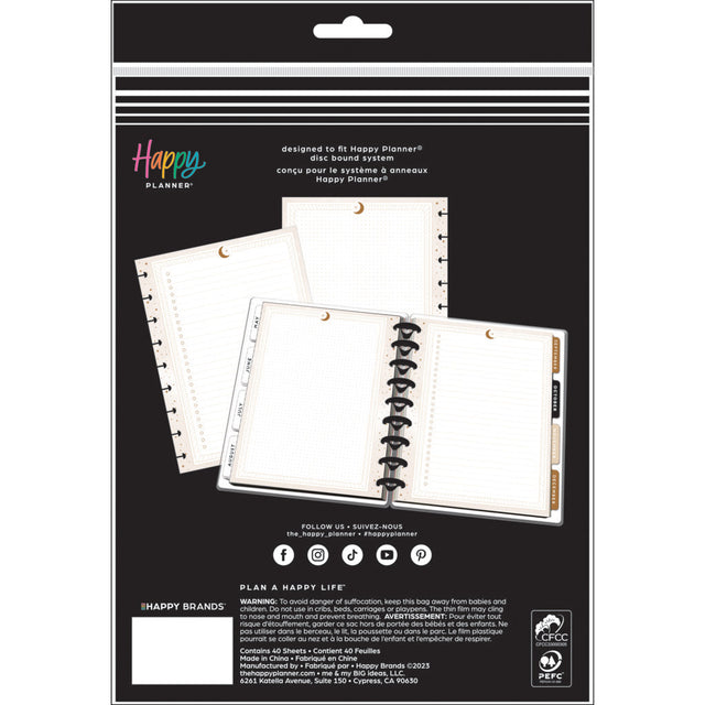 Happy Planner Sophisticated Stargazer Classic Fill Paper - Dot Grid + Checklist