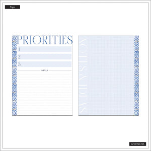 Happy Planner Shibori Classic Fill Paper - Lined + Dot Grid