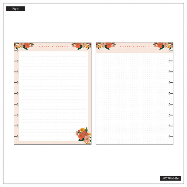 Happy Planner Breathe Live Explore Classic Fill Paper - Lined + Dot Grid