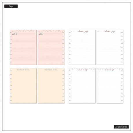 Happy Planner Simple Essentials Classic Fill Paper - Lined +  Checklist + Blank