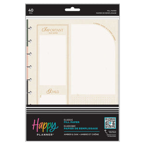 Happy Planner Amber & Oak Classic Budget Fill Paper