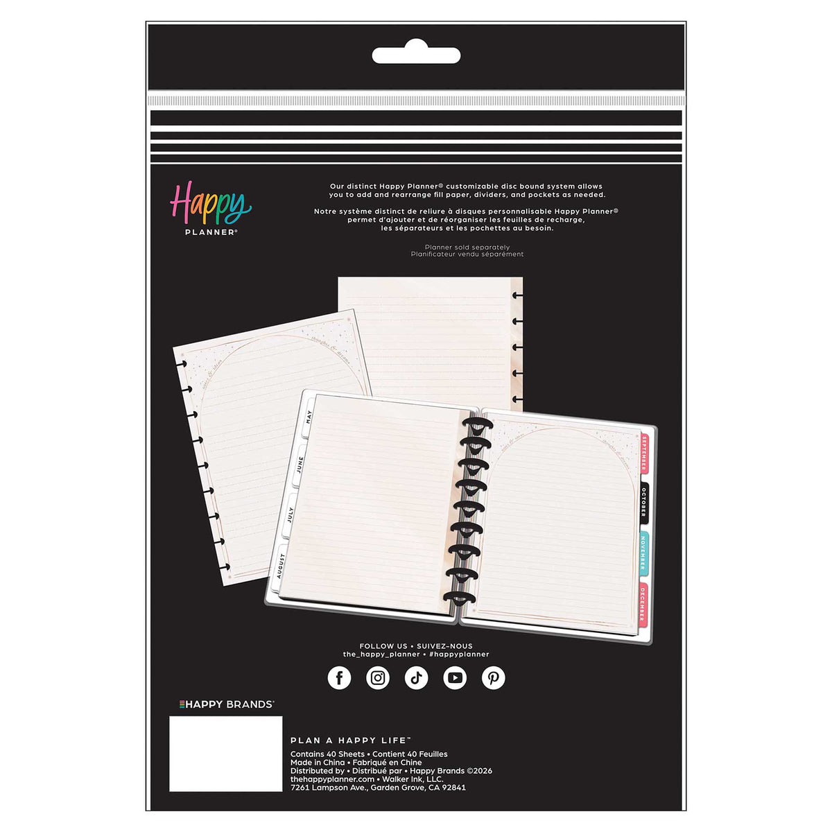 Happy Planner Modern Balance Classic paper for notes and journalling