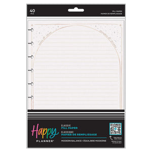 Happy Planner Modern Balance Classic dotted-lined filler paper