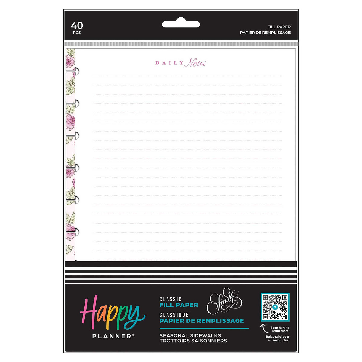 Happy Planner Seasonal Sidewalks Classic dotted-lined filler paper