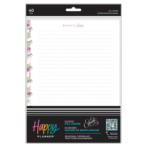 Happy Planner Seasonal Sidewalks Classic dotted-lined filler paper