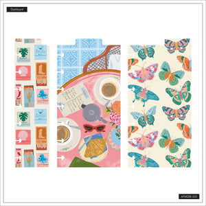 Three Happy Planner Life In Whimsy Mini dashboards in two sizes