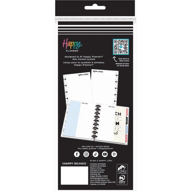 Happy Planner Everyday Simple Essentials Skinny Classic Fill Paper - Lined