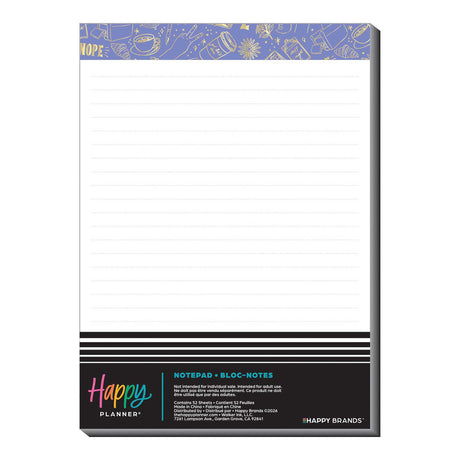 Happy Planner Pajama Plans lined notepad