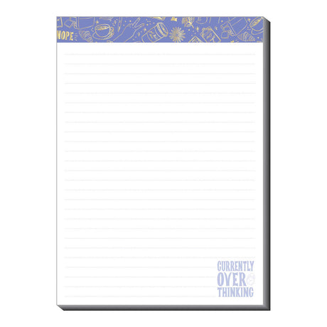 Pajama Plans notepad with 52 dotted-lined sheets