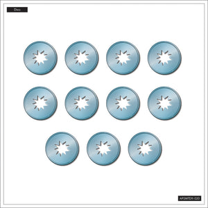Happy Planner Starburst Cutout Blue Pansy Medium Metal Discs