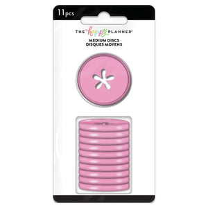 Happy Planner Pink Flower Medium Plastic Discs