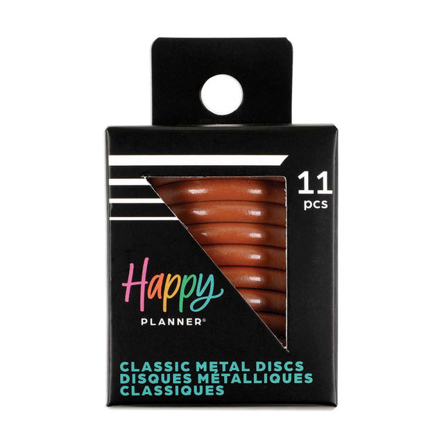 Happy Planner Chai Spice Medium Pearl Powder Metal Disc Set