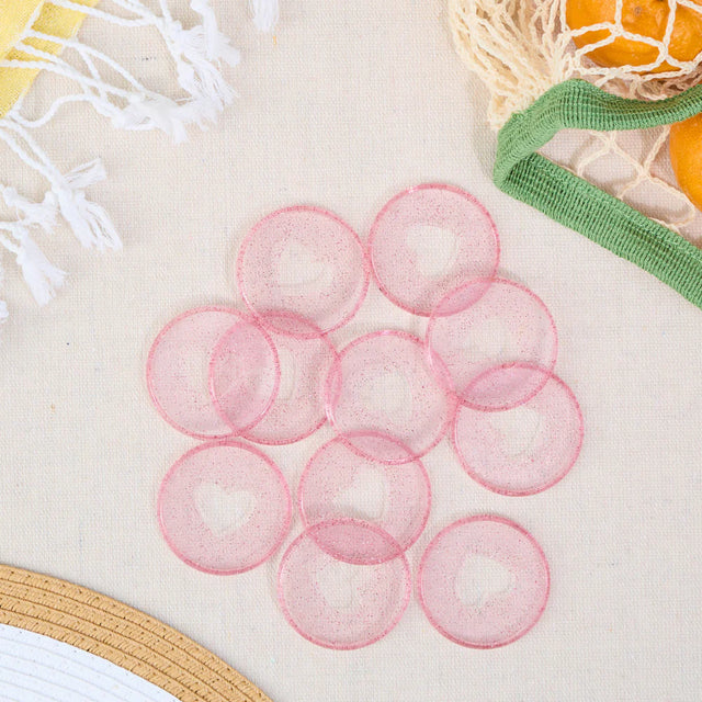 Happy Planner Translucent Pink Glitter Expander Discs