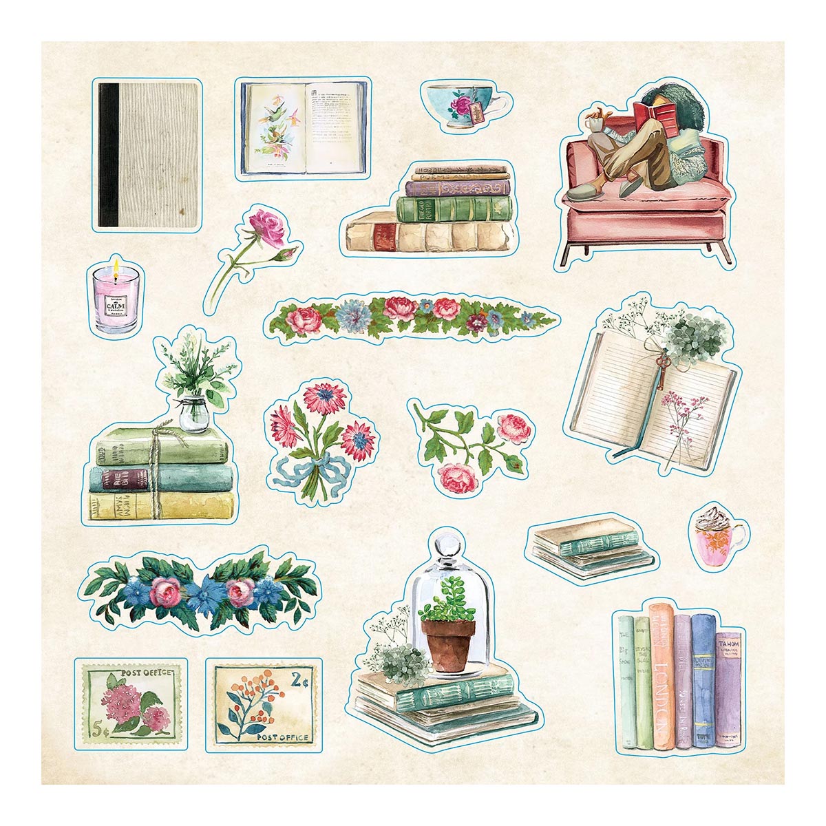 Bibliophilia Ephemera Sticker Book - Over 780 Stickers