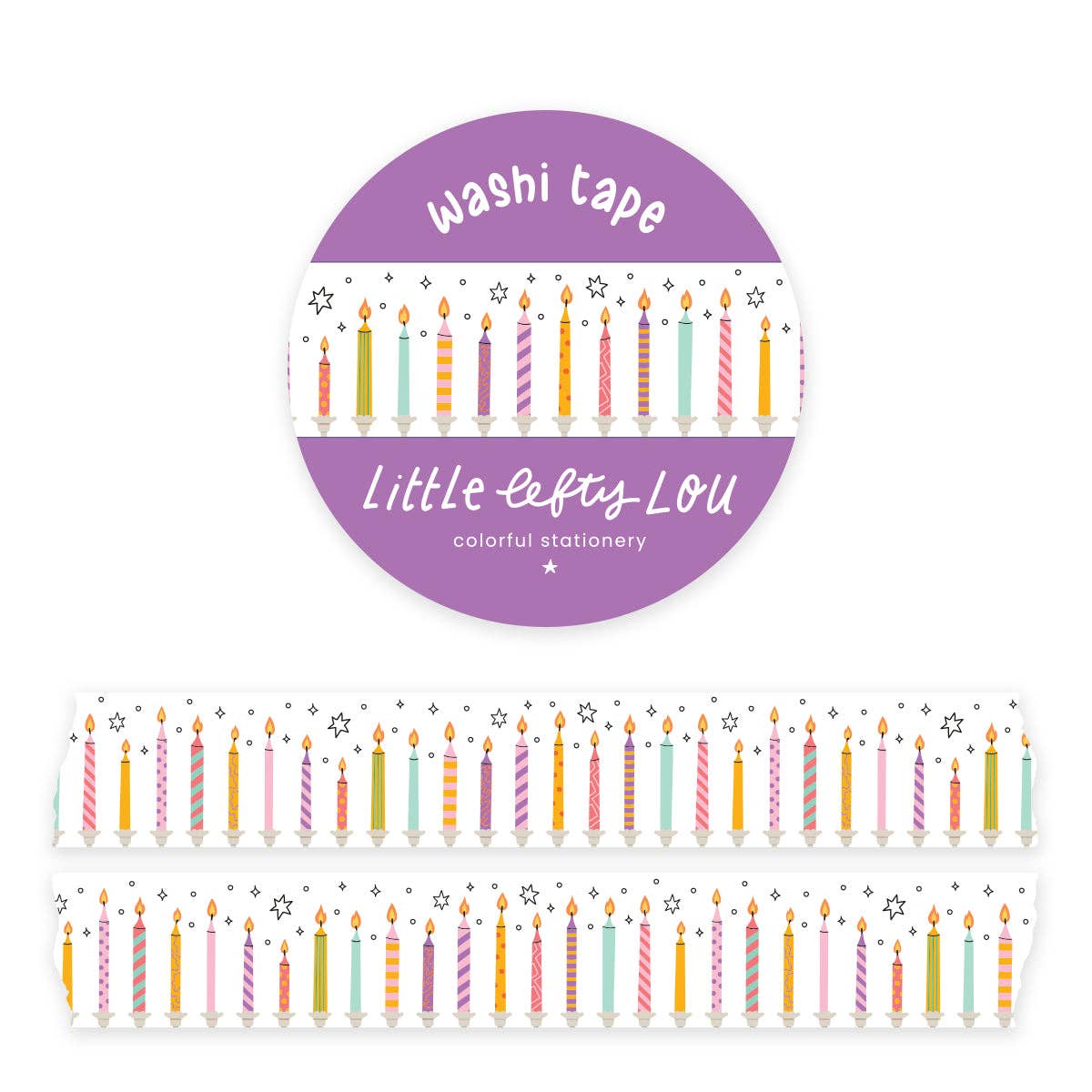 Birthday Candles Washi Tape by Little Lefty Lou