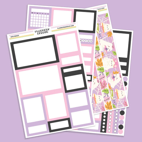 Halloween Bookish Ghosts Planner Box Stickers