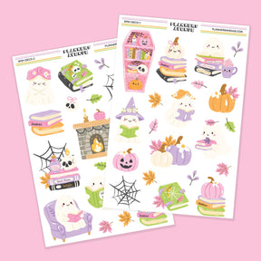 Bookish Halloween Ghost Decorative Sticker Sheets