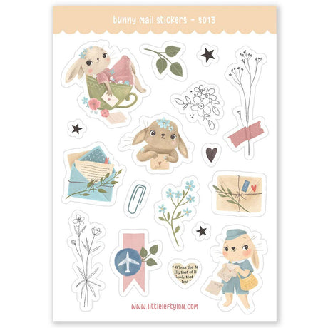 Bunny Mail Stickers by Little Lefty Lou