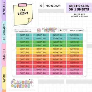 Custom Header Planner Stickers