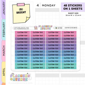 Custom Header Planner Stickers