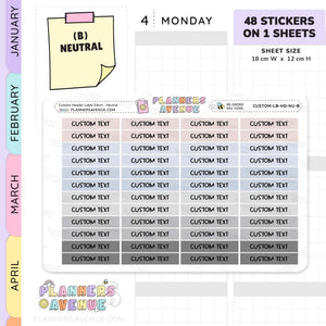 Custom Header Planner Stickers