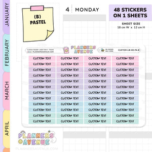 Custom Header Planner Stickers