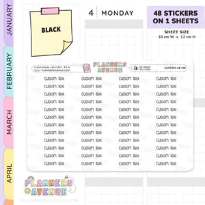 Custom Header Planner Stickers