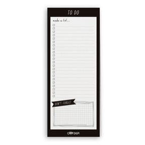 Carpe Diem Black Magnetic To Do List Notepad