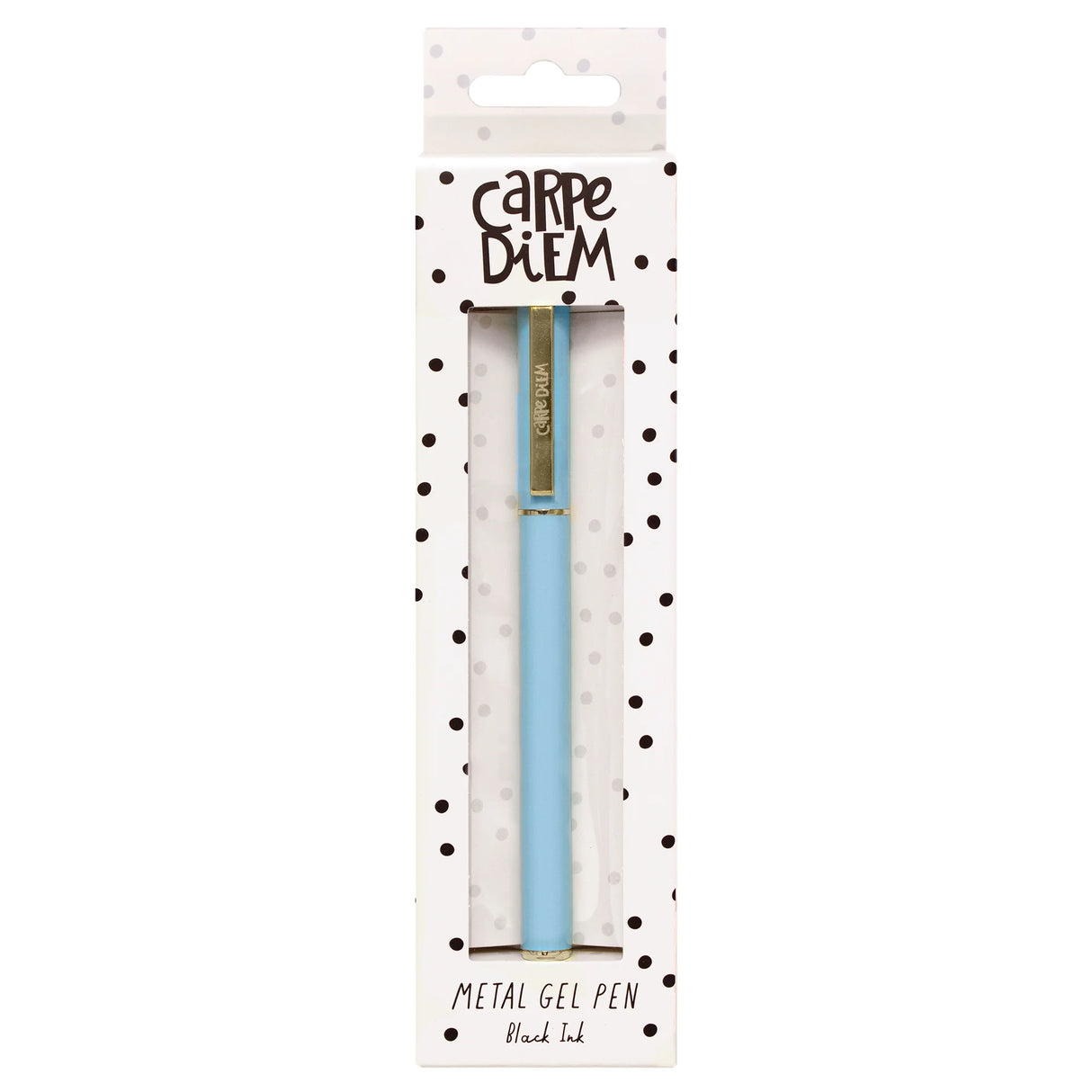 Carpe Diem Sky Blue Metal Gel Pen