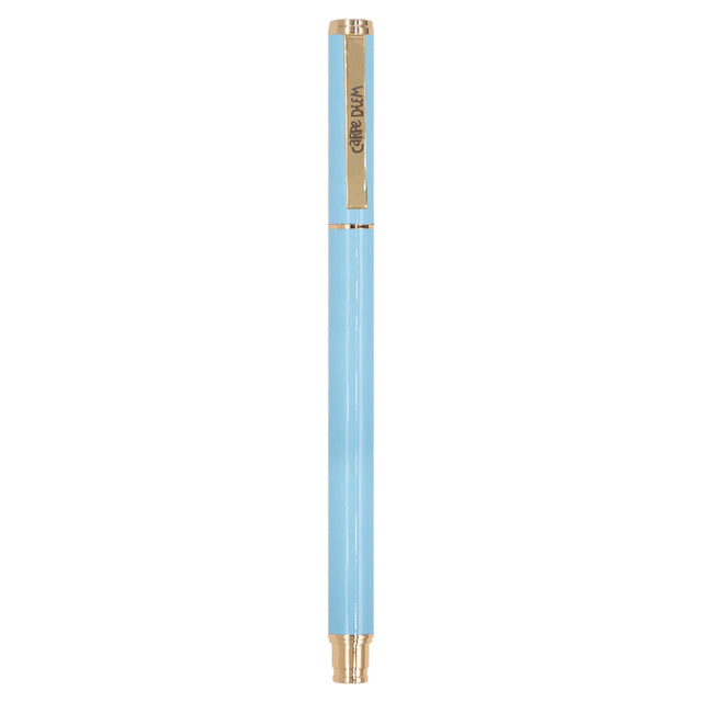 Carpe Diem Sky Blue Metal Gel Pen