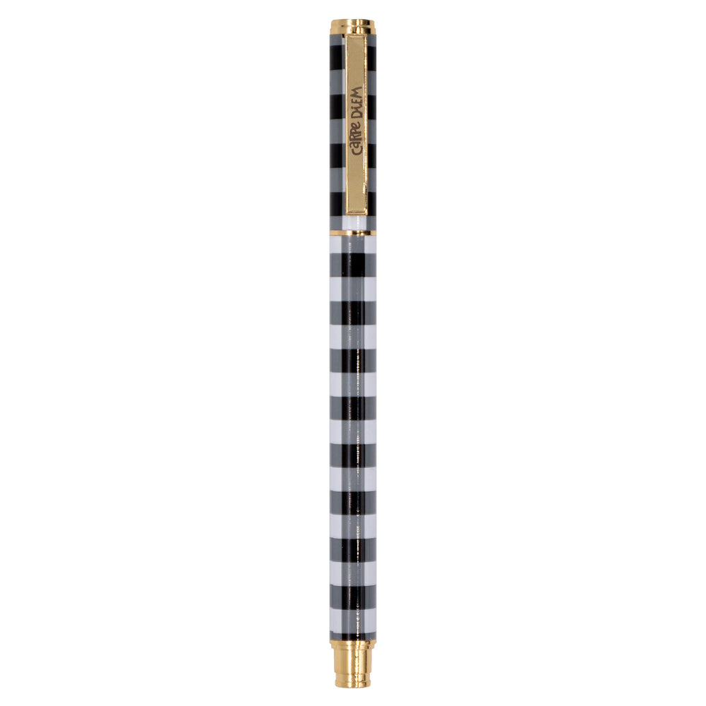 Carpe Diem Buffalo Check Metal Gel Pen