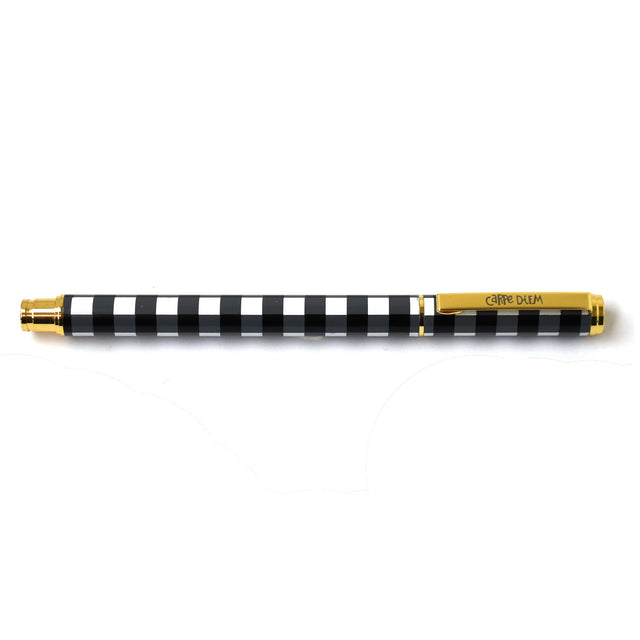 Carpe Diem Buffalo Check Metal Gel Pen