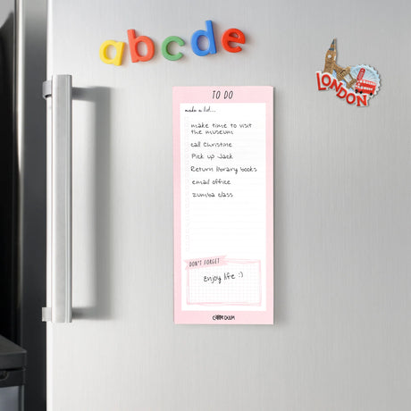 Carpe Diem Ballerina Pink Magnetic To Do List Notepad