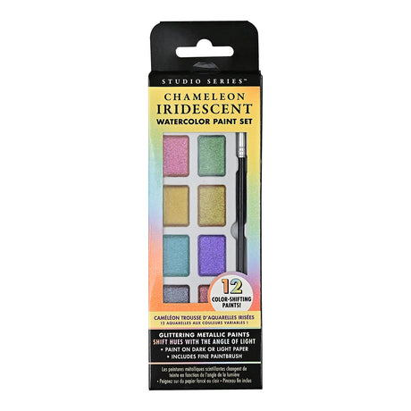 Chameleon Iridescent Watercolor Paint Set - 12 Colours