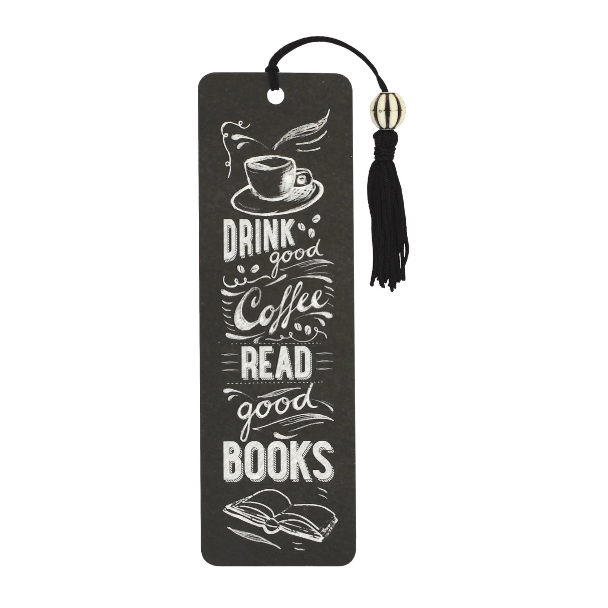 Coffee & Books Beaded Bookmark
