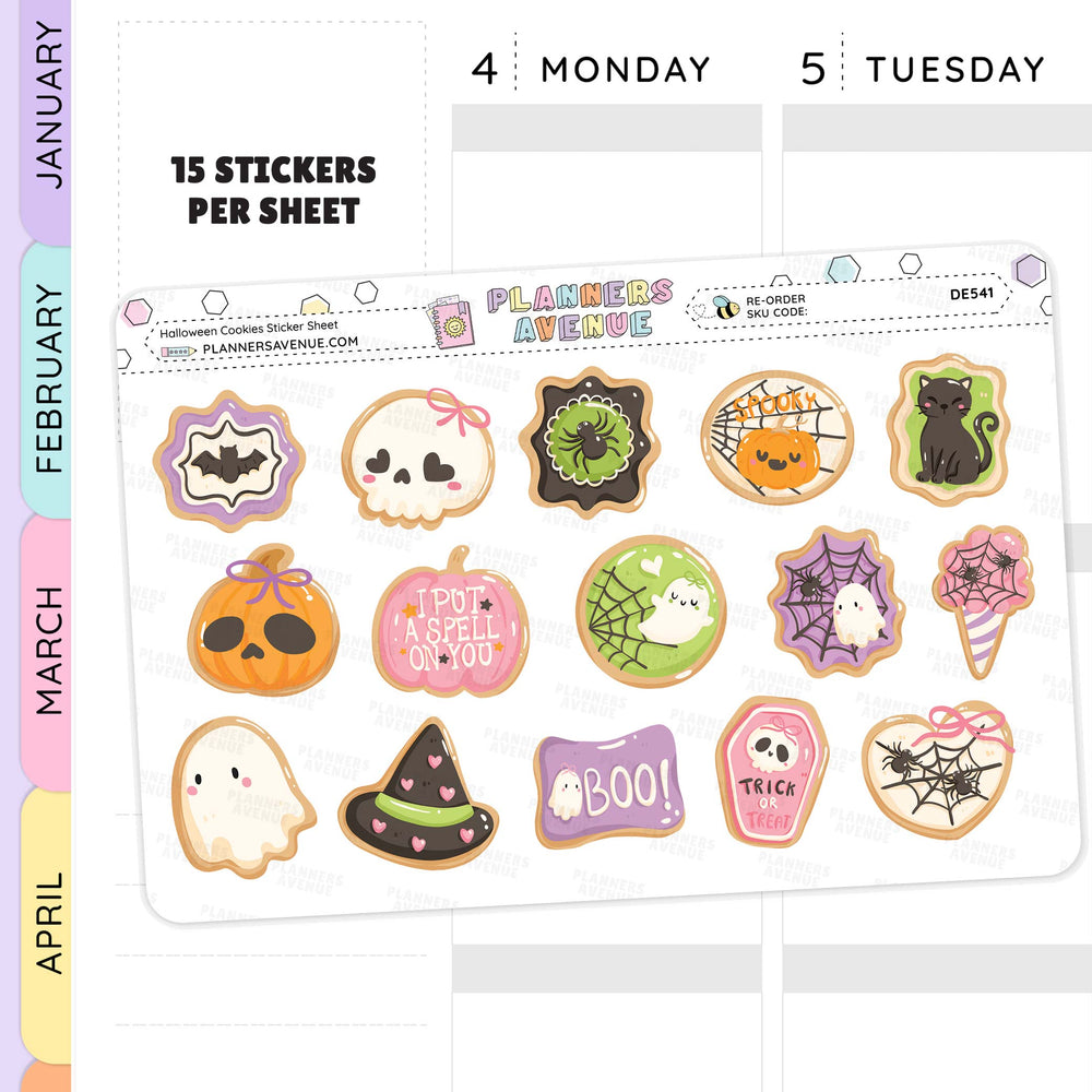 Halloween-themed decorative sticker sheet