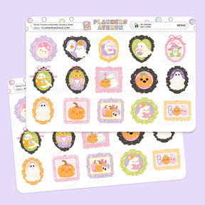 Halloween Ghost Frames Sticker Sheet